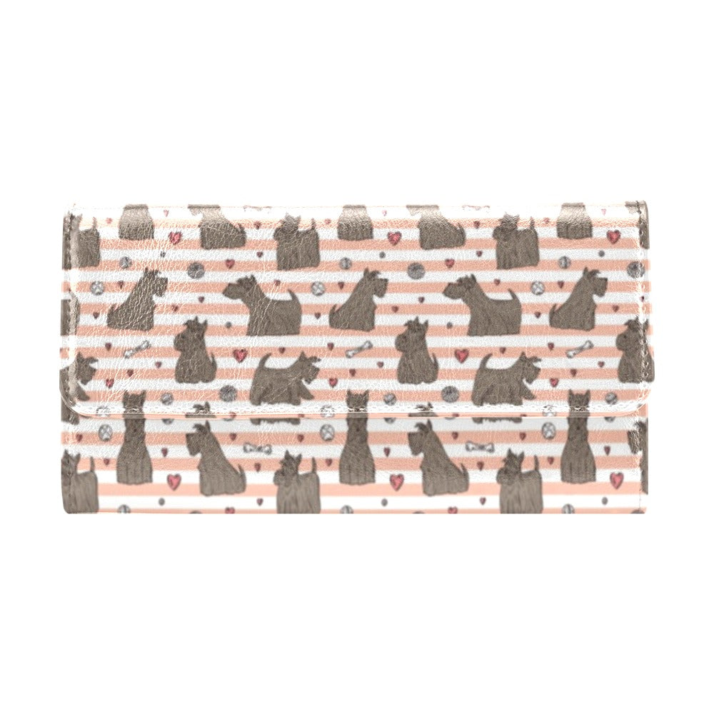 Scottish Terriers Print Design LKS3016 Women's Trifold Wallet