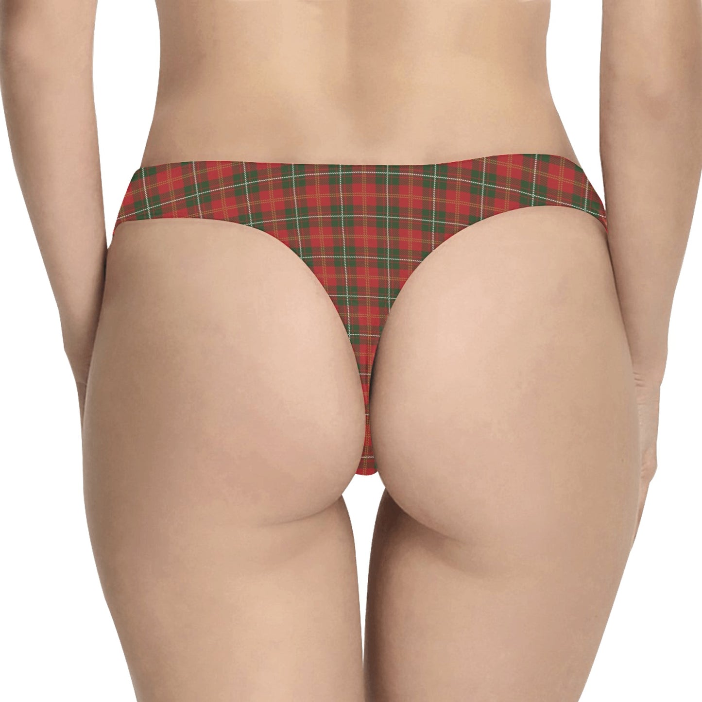 Holiday Tartan Plaid Pattern Women's Thongs