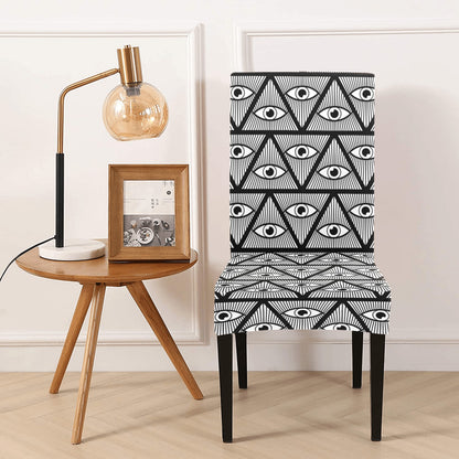 Third Eye Pattern Print Design LKS304 Dining Chair Slipcover