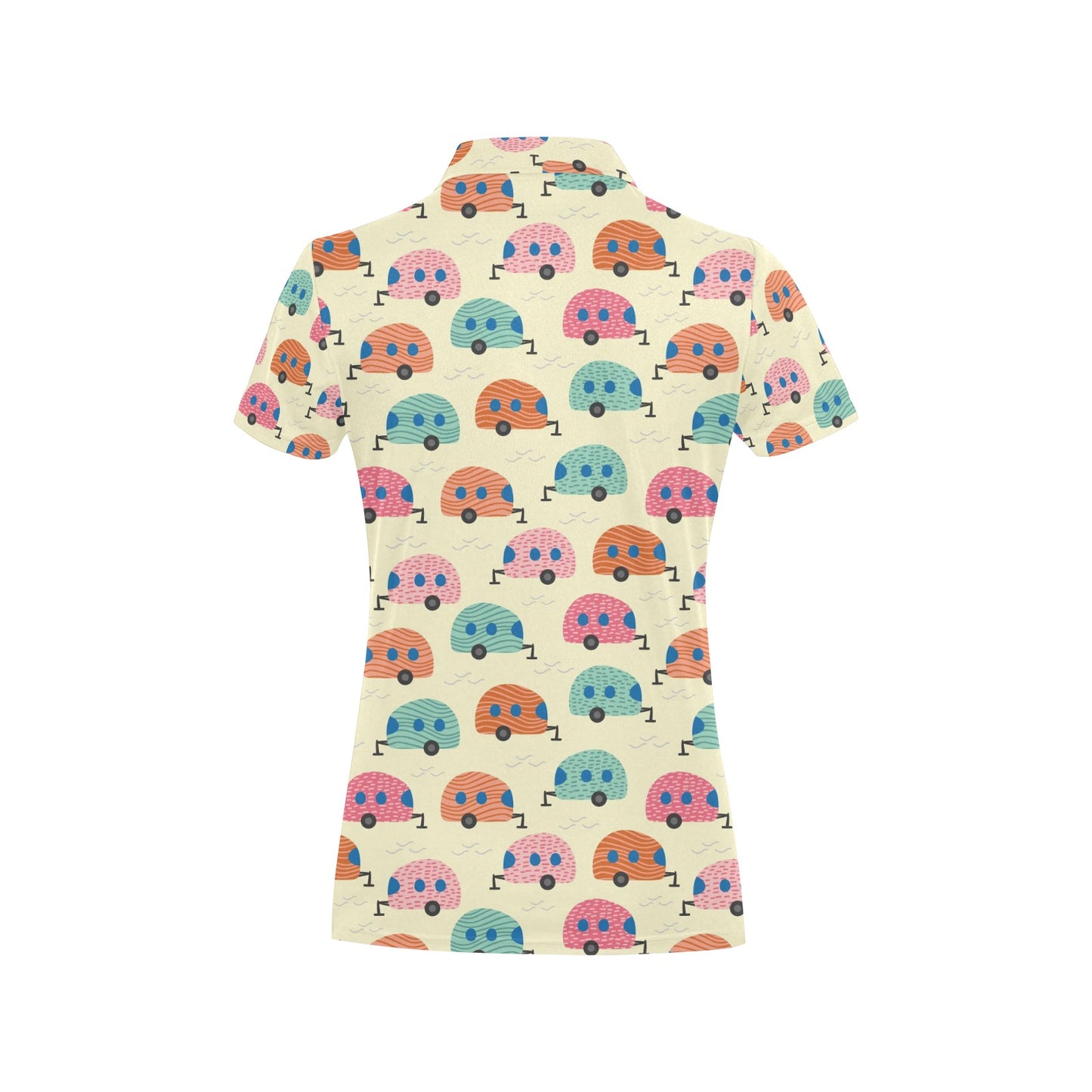 Camper Pattern Print Design 06 Women's Polo Shirt