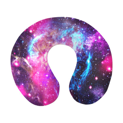 Galaxy Night Purple Space Print U-Shaped Travel Neck Pillow