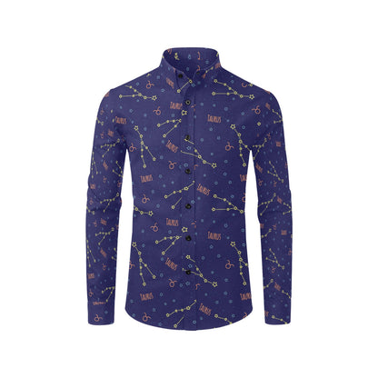 Taurus Print Design LKS301 Men's Long Sleeve Dress Shirt