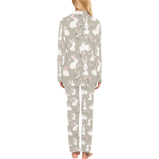 Rabbit Pattern Print Design RB03 Women's Long Pajama Set