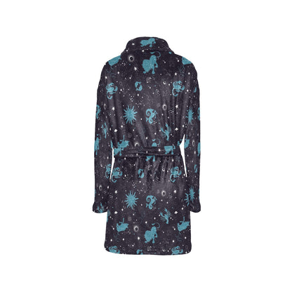 Zodiac Print Design LKS303 Women's Fleece Robe