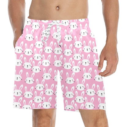 Rabbit Print Design LKS401 Men's Swim Trunks Beach Shorts