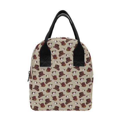 Steampunk Hat Print Design LKS301 Insulated Lunch Bag