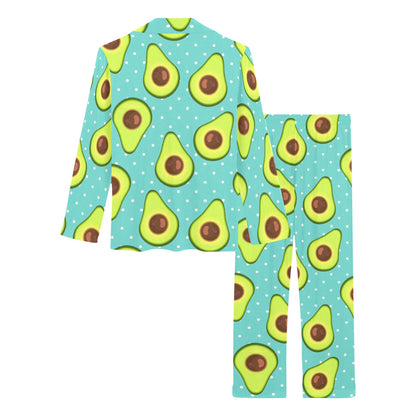 Avocado Pattern Print Design AC012 Women's Long Pajama Set
