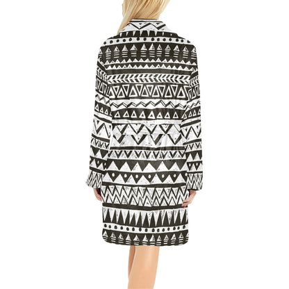 Hand draw Tribal Aztec Women's Fleece Robe