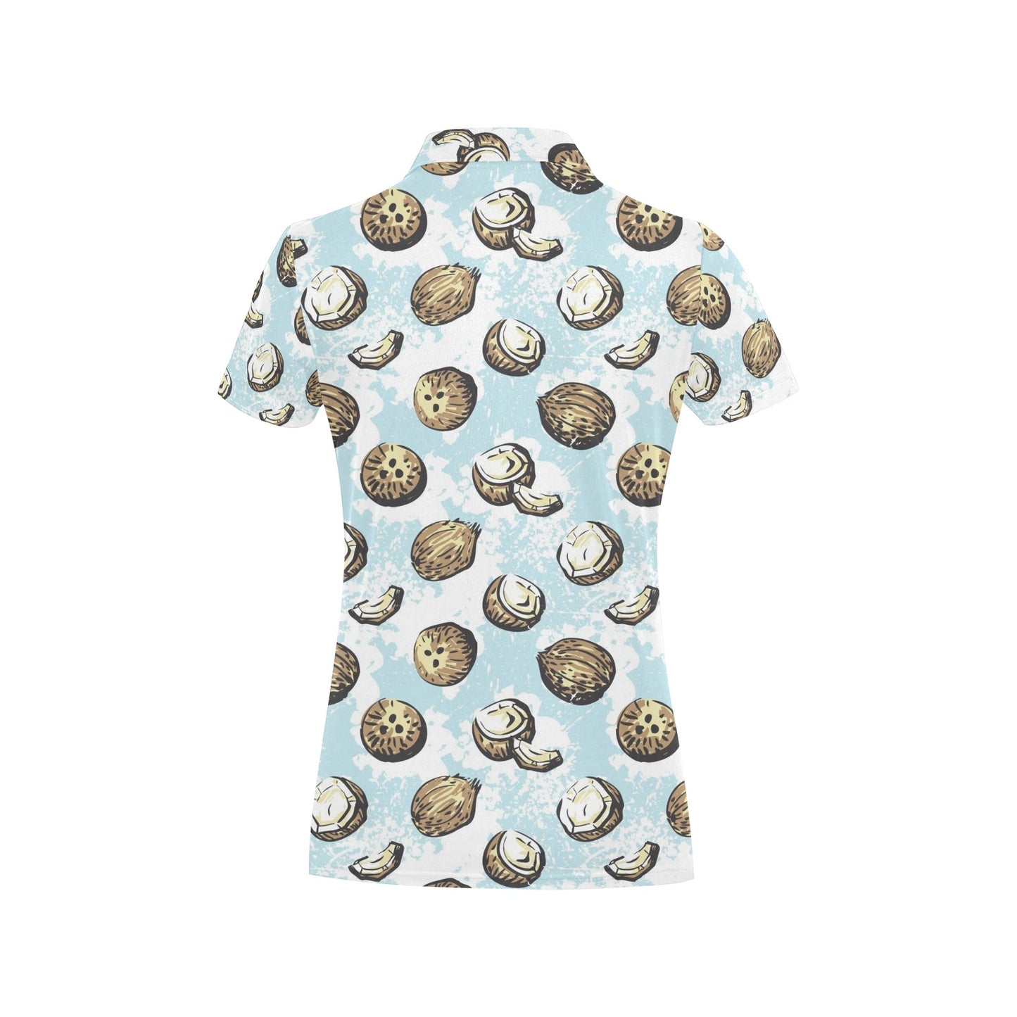 Coconut Pattern Print Design CN01 Women's Polo Shirt