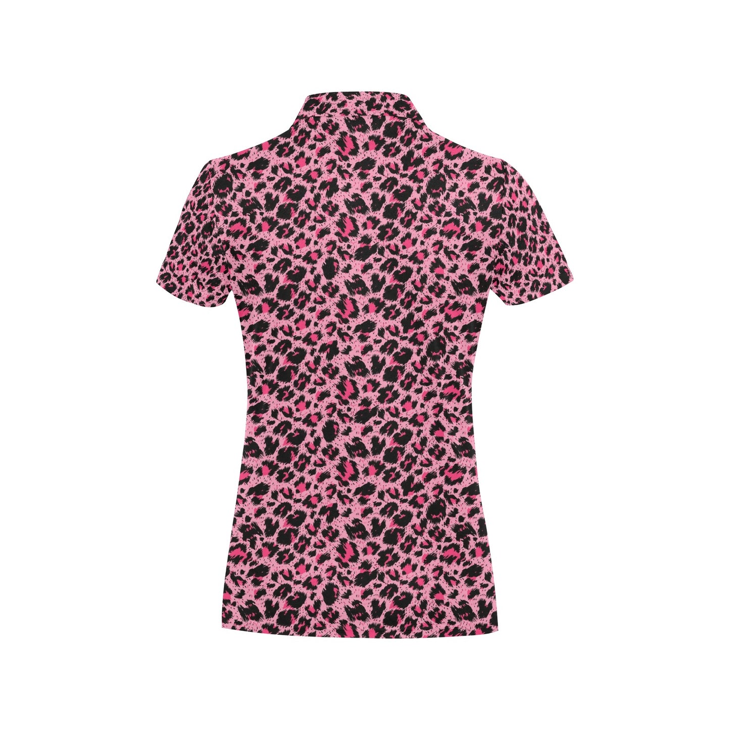 Cheetah Pink Pattern Print Design 01 Women's Polo Shirt