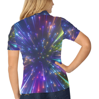 Celestial Rainbow Speed Light Women's Polo Shirt