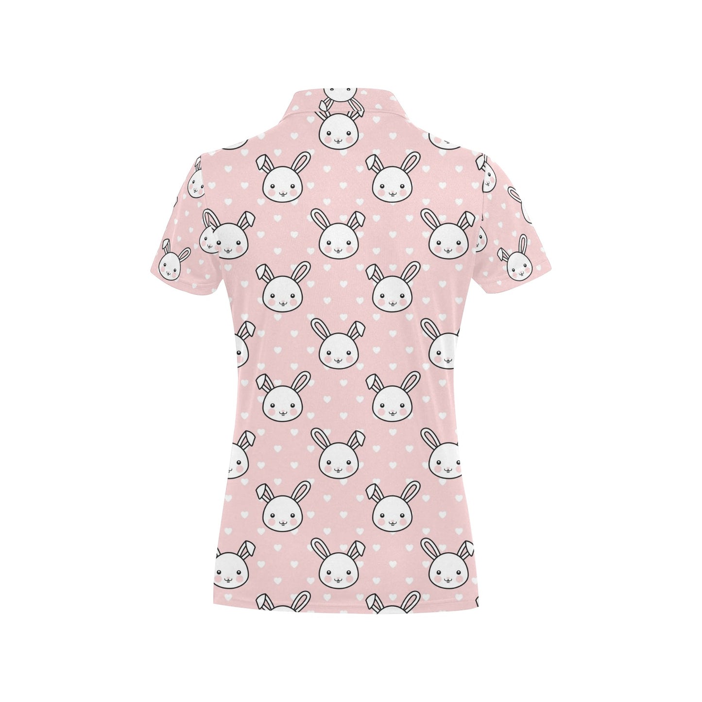Rabbit Pattern Print Design RB02 Women's Polo Shirt