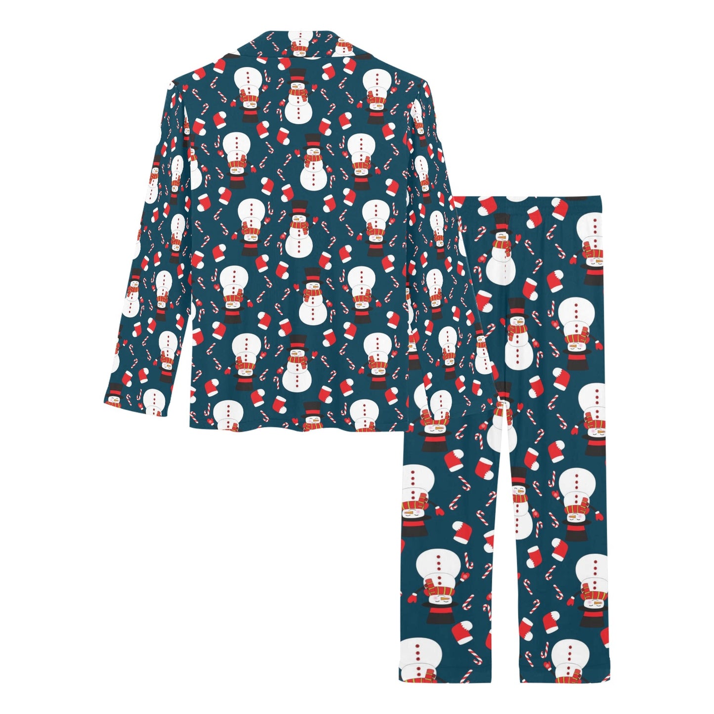 Snowman Print Design LKS301 Women's Long Pajama Set