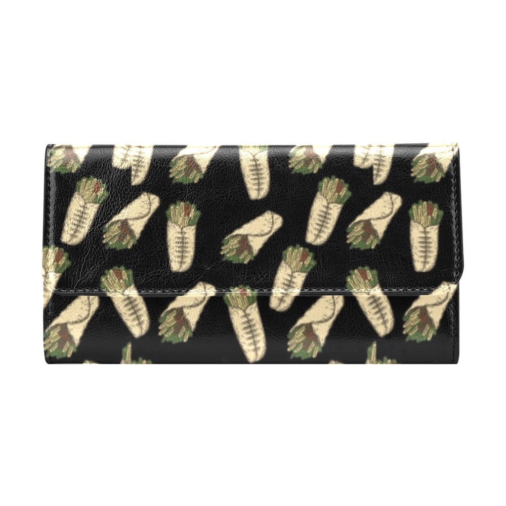 Burrito Print Design LKS303 Women's Trifold Wallet