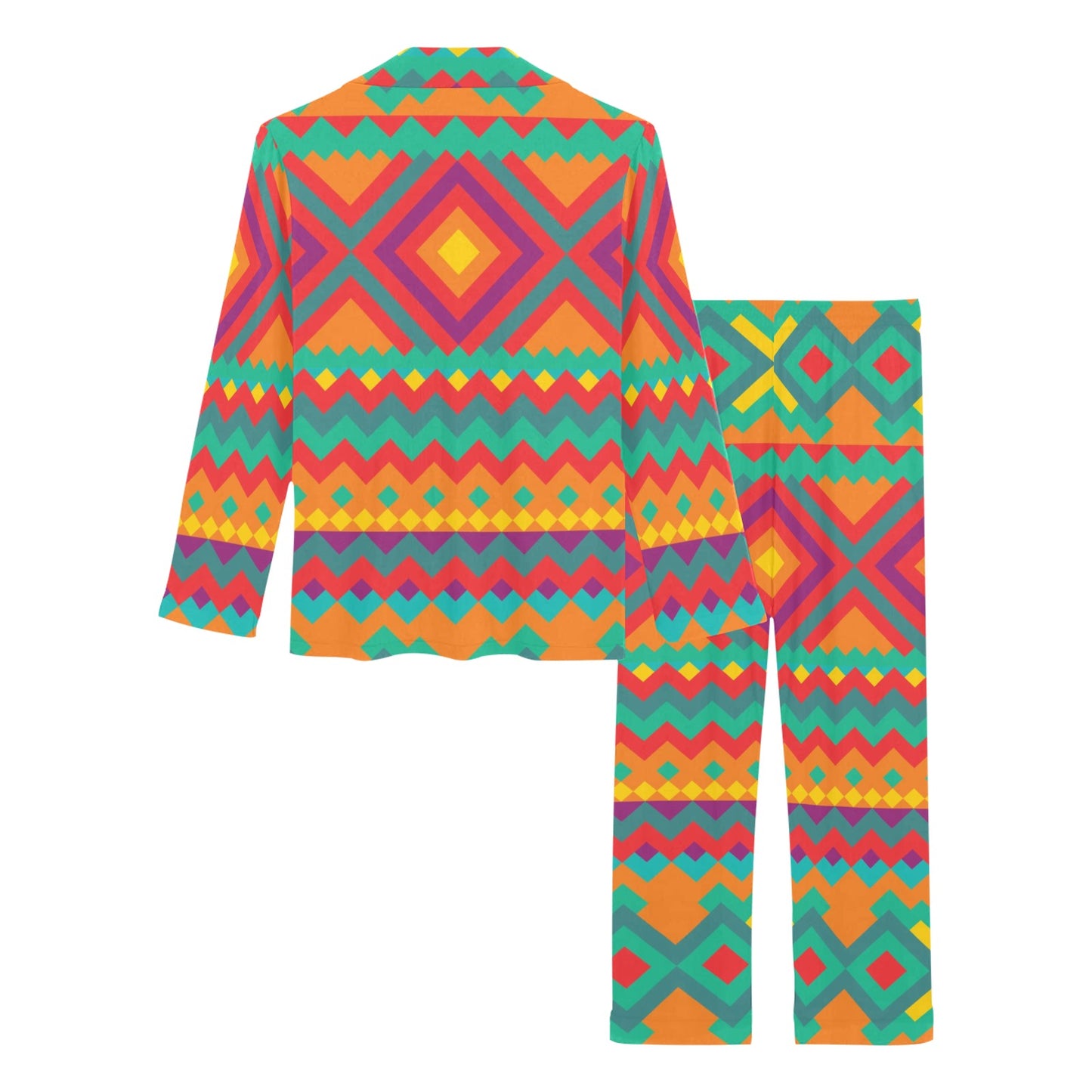 Mexican Pattern Print Design 04 Women's Long Pajama Set