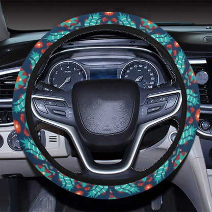 Suzani Print Design LKS302 Steering Wheel Cover with Elastic Edge