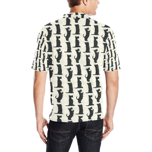 Scottish Terriers Print Design LKS309 Men Polo Shirt