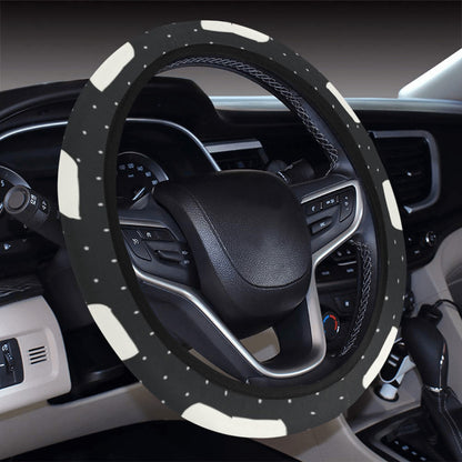 Swan Print Design LKS401 Steering Wheel Cover with Elastic Edge