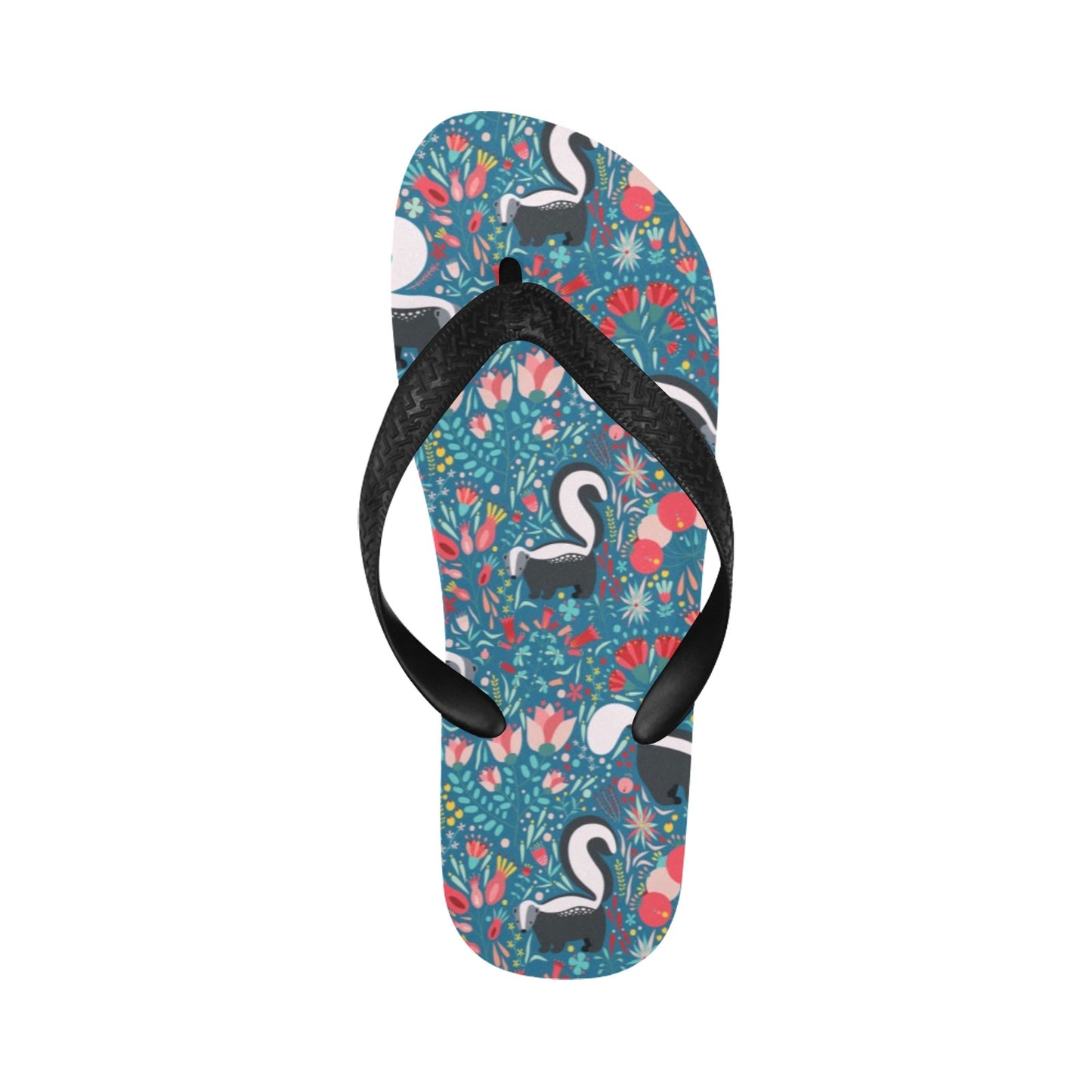 Skunk Print Design LKS302 Flip Flops