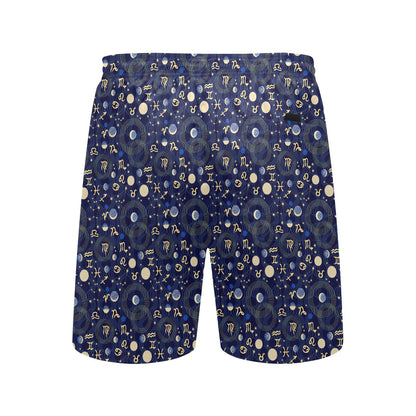ZodiacThemed Design Print Men's Swim Trunks Beach Shorts