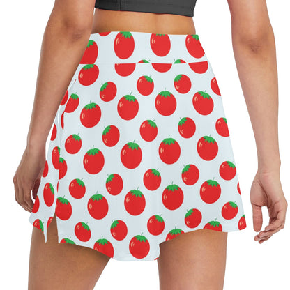 Tomato Print Design LKS307 17" Golf & Pickleball Skort with Pockets