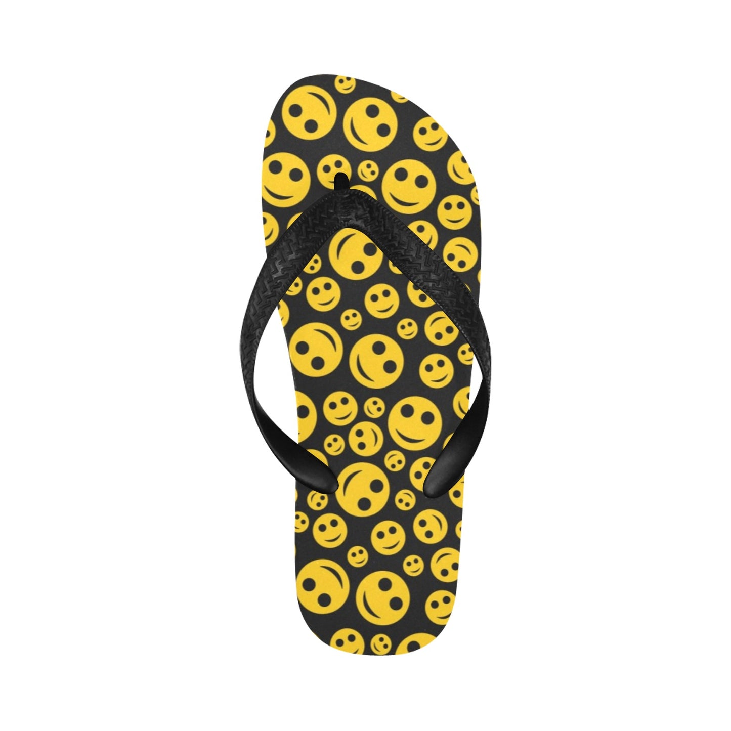 Smiley Face Emoji Print Design LKS304 Flip Flops