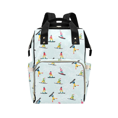 Snowboard Print Design LKS304 Diaper Bag Backpack