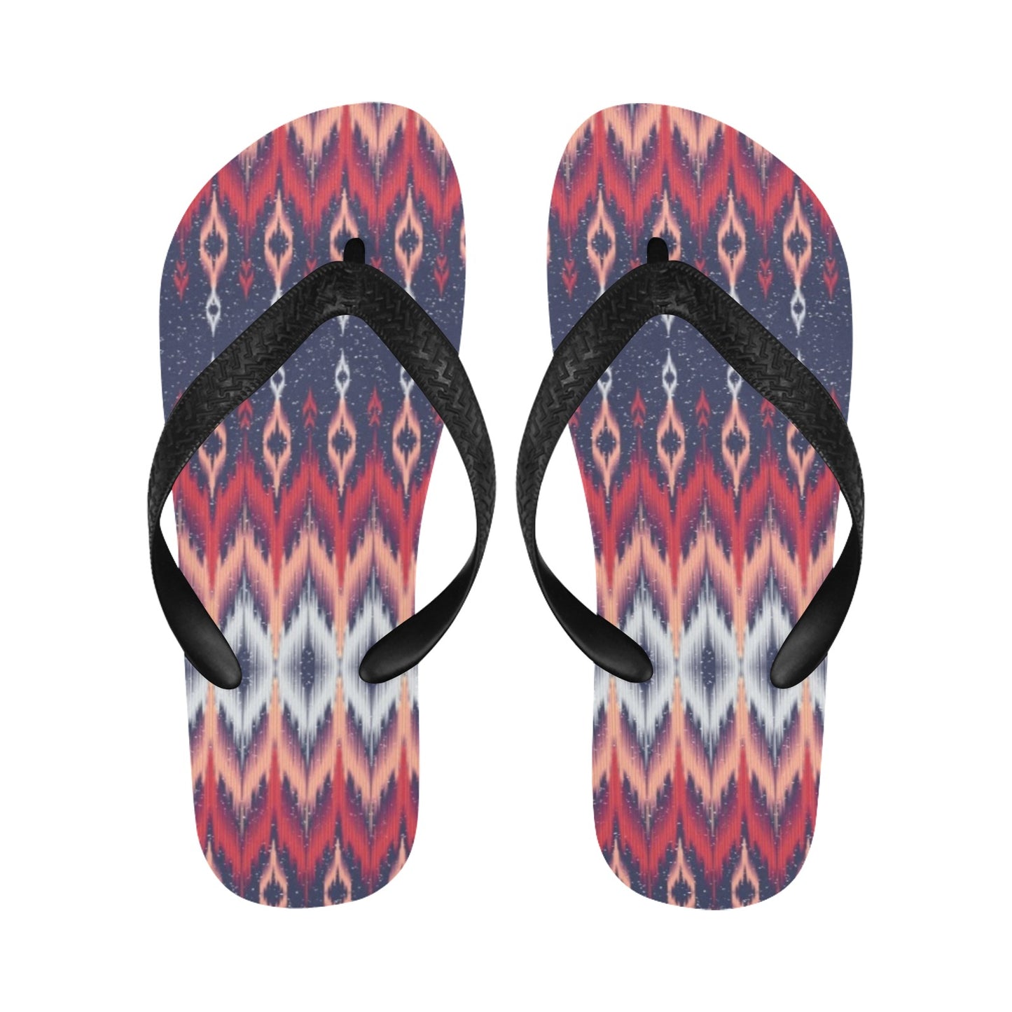 Ikat Print Design LKS401 Flip Flops