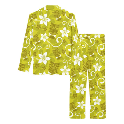 Hawaiian Themed Pattern Print Design H019 Women's Long Pajama Set
