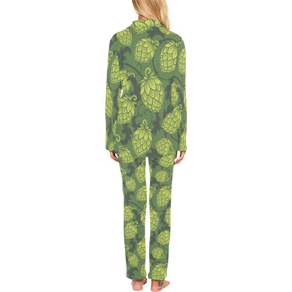 Hope Pattern Print Design 02 Women's Long Pajama Set