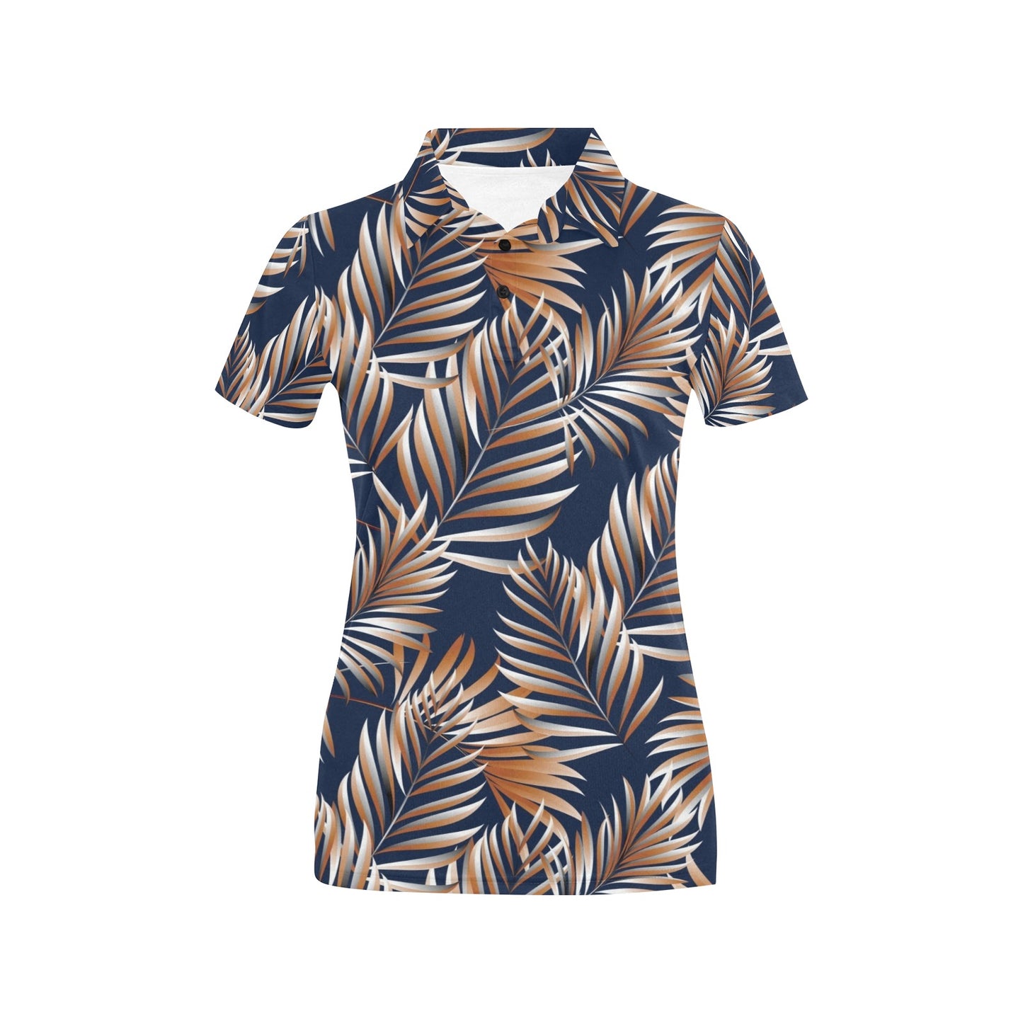 Tropical Flower Pattern Print Design TF07 Women's Polo Shirt