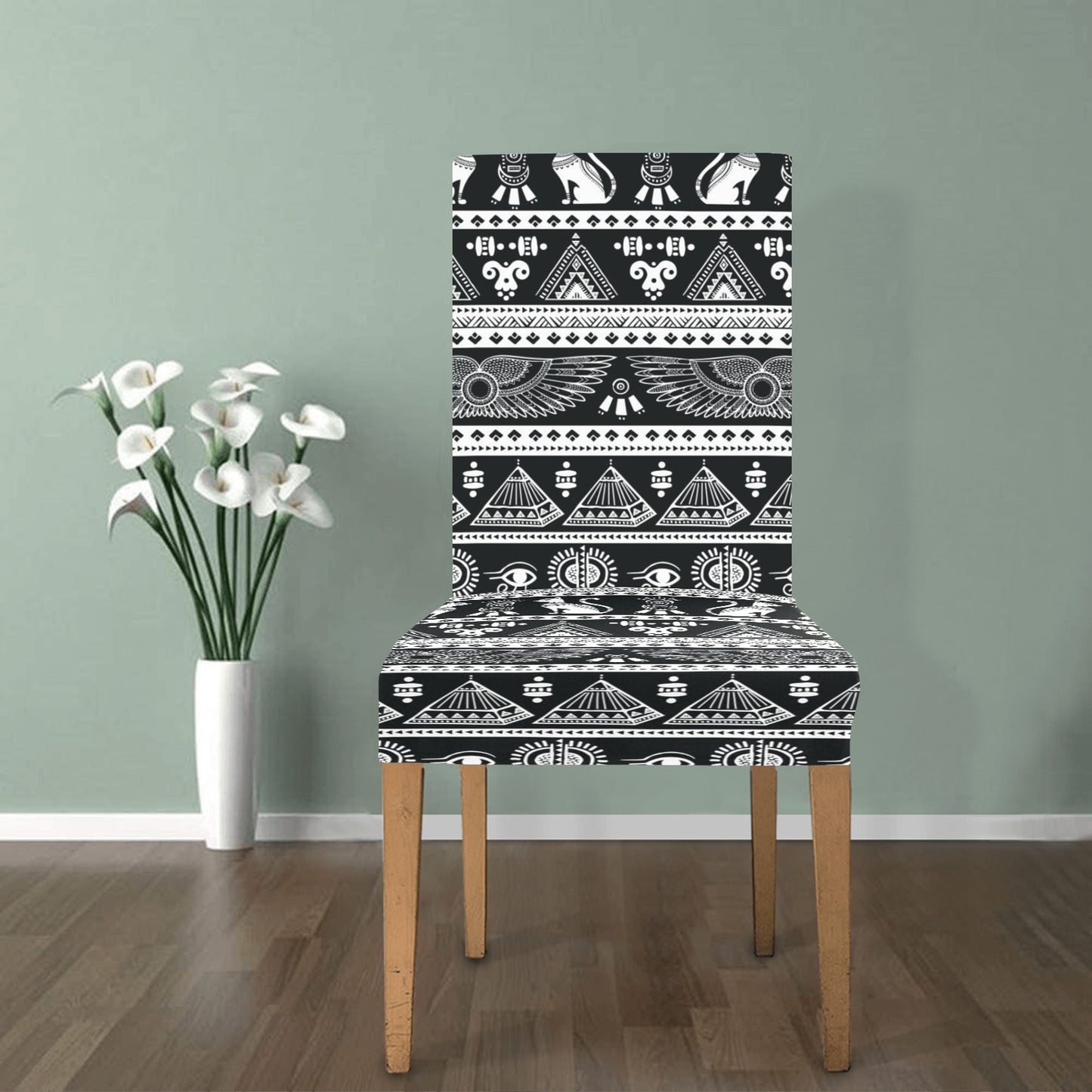 Tribal Pattern Print Design LKS305 Dining Chair Slipcover