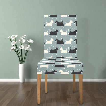 Scottish Terriers Print Design LKS301 Dining Chair Slipcover