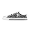 Bandana Skull Print Design LKS303 Women's White Low Top Shoes