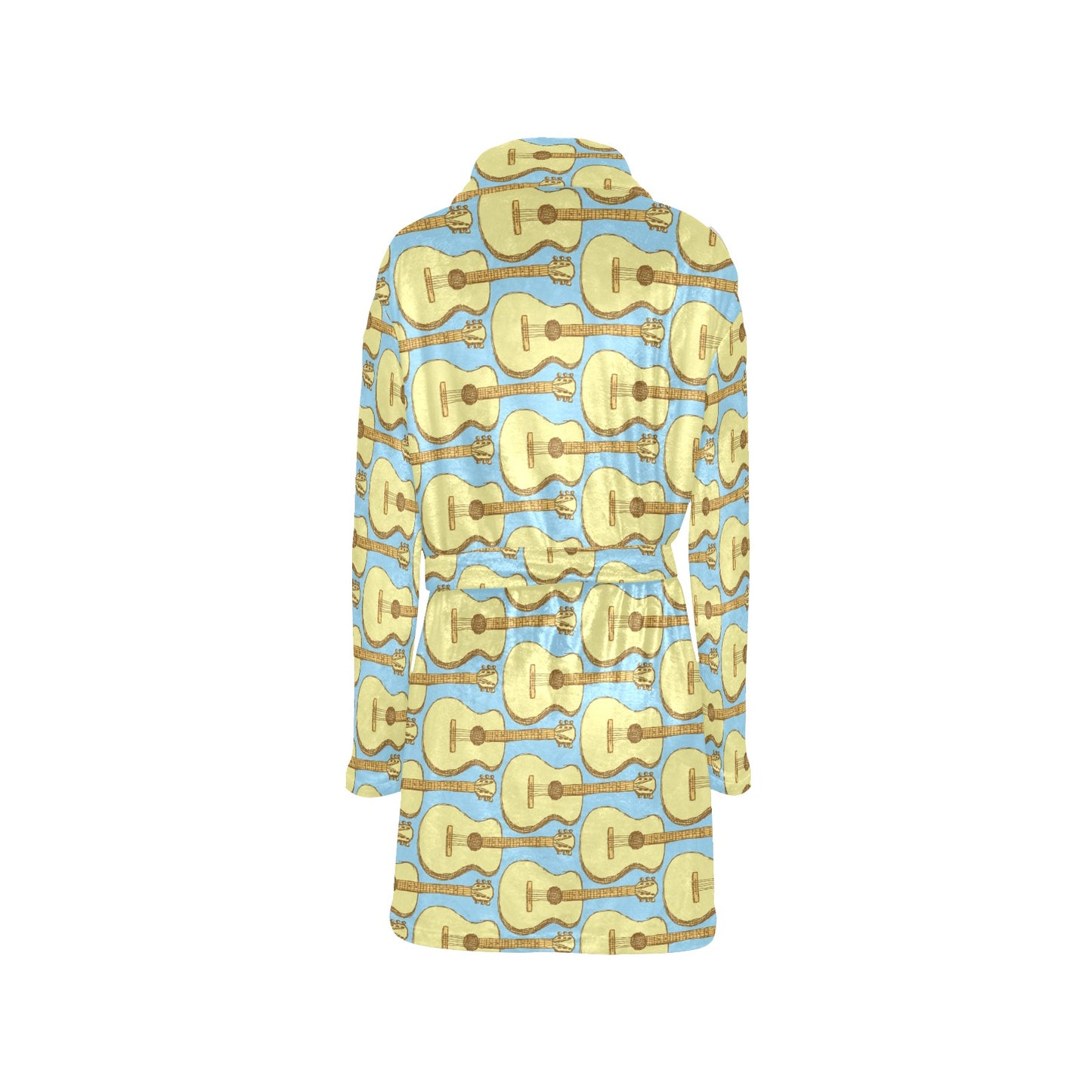 Acoustic Guitar Pattern Print Design 03 Women's Fleece Robe