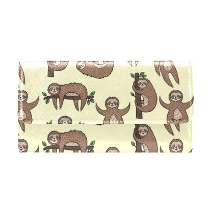 Sloth Print Design LKS3010 Women's Trifold Wallet