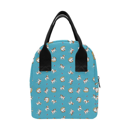 Russell Terriers Playing Print Design LKS305 Insulated Lunch Bag