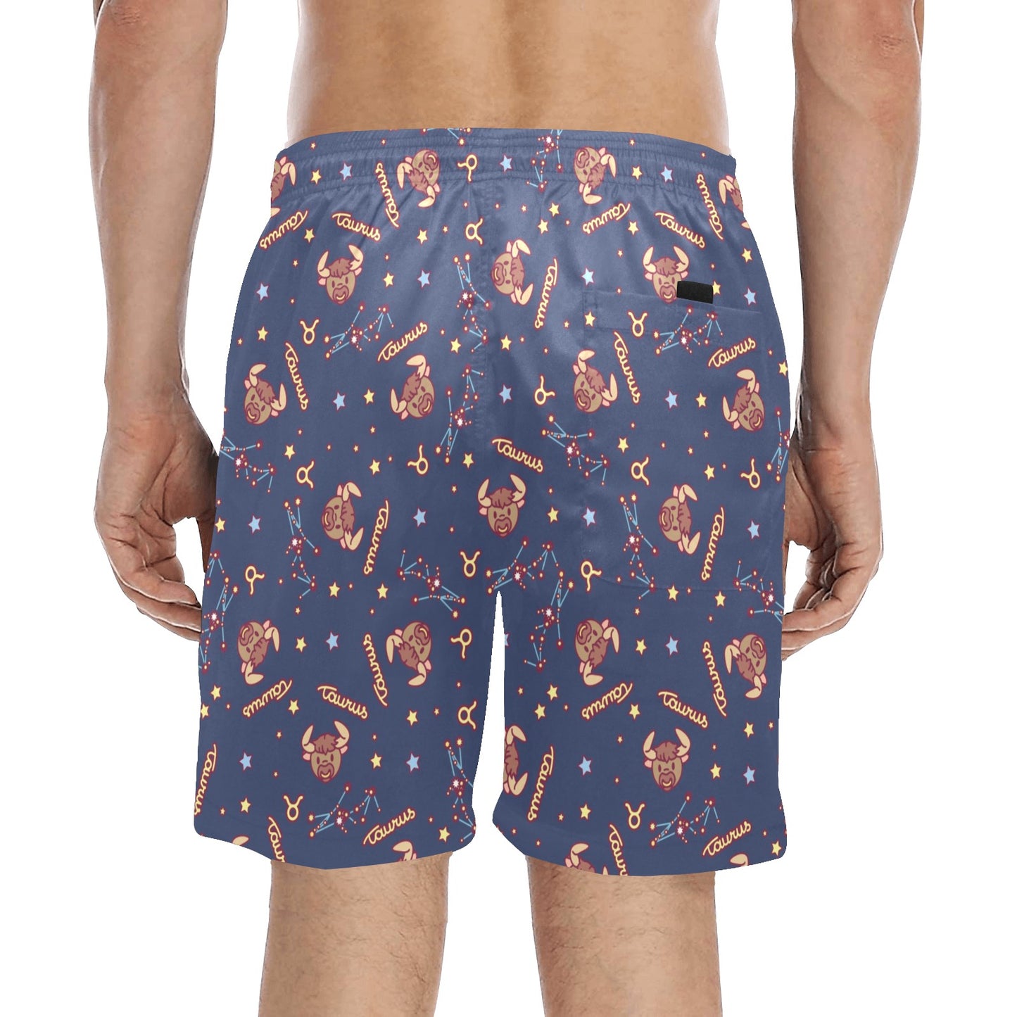 Taurus Print Design LKS304 Men's Swim Trunks Beach Shorts