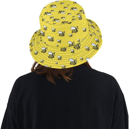 Bee Cute Print Design LKS308 Unisex Bucket Hat