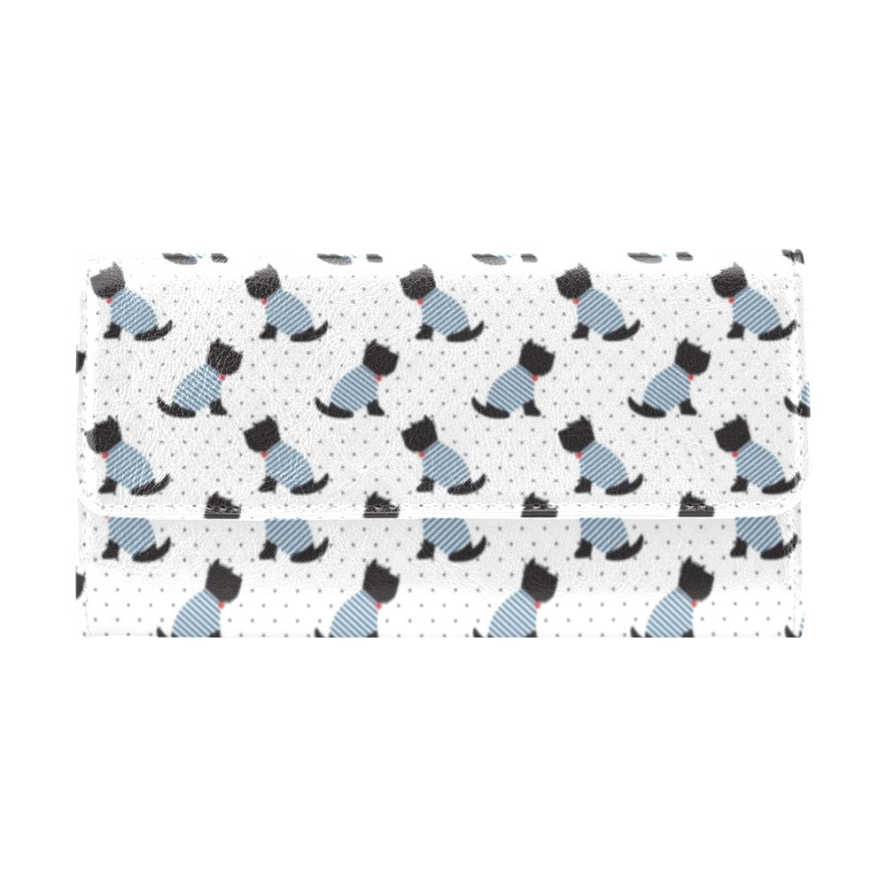 Scottish Terriers Print Design LKS3013 Women's Trifold Wallet