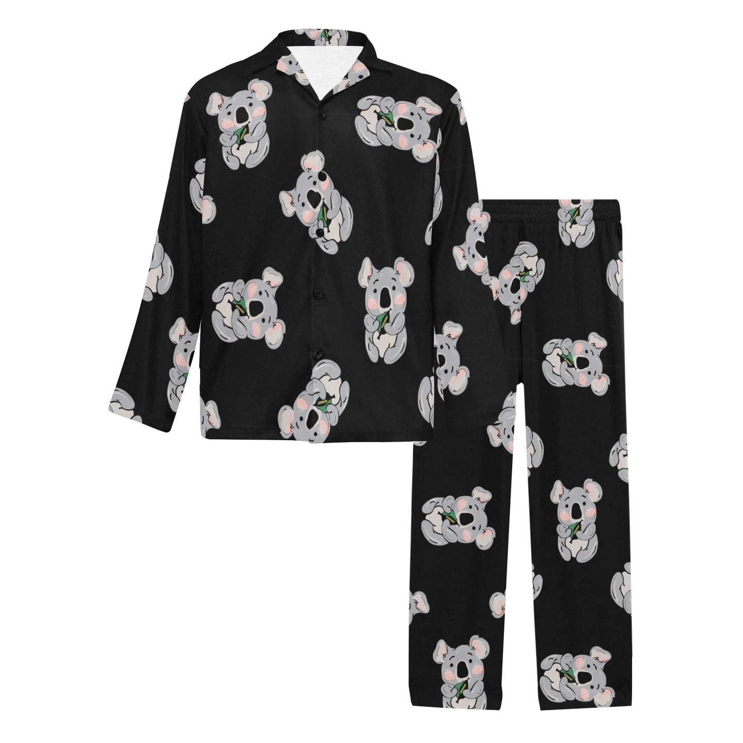Koala Pattern Print Design 05 Men's Long Pajama Set