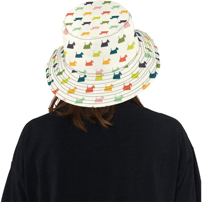 Scottish Terriers Print Design LKS305 Unisex Bucket Hat