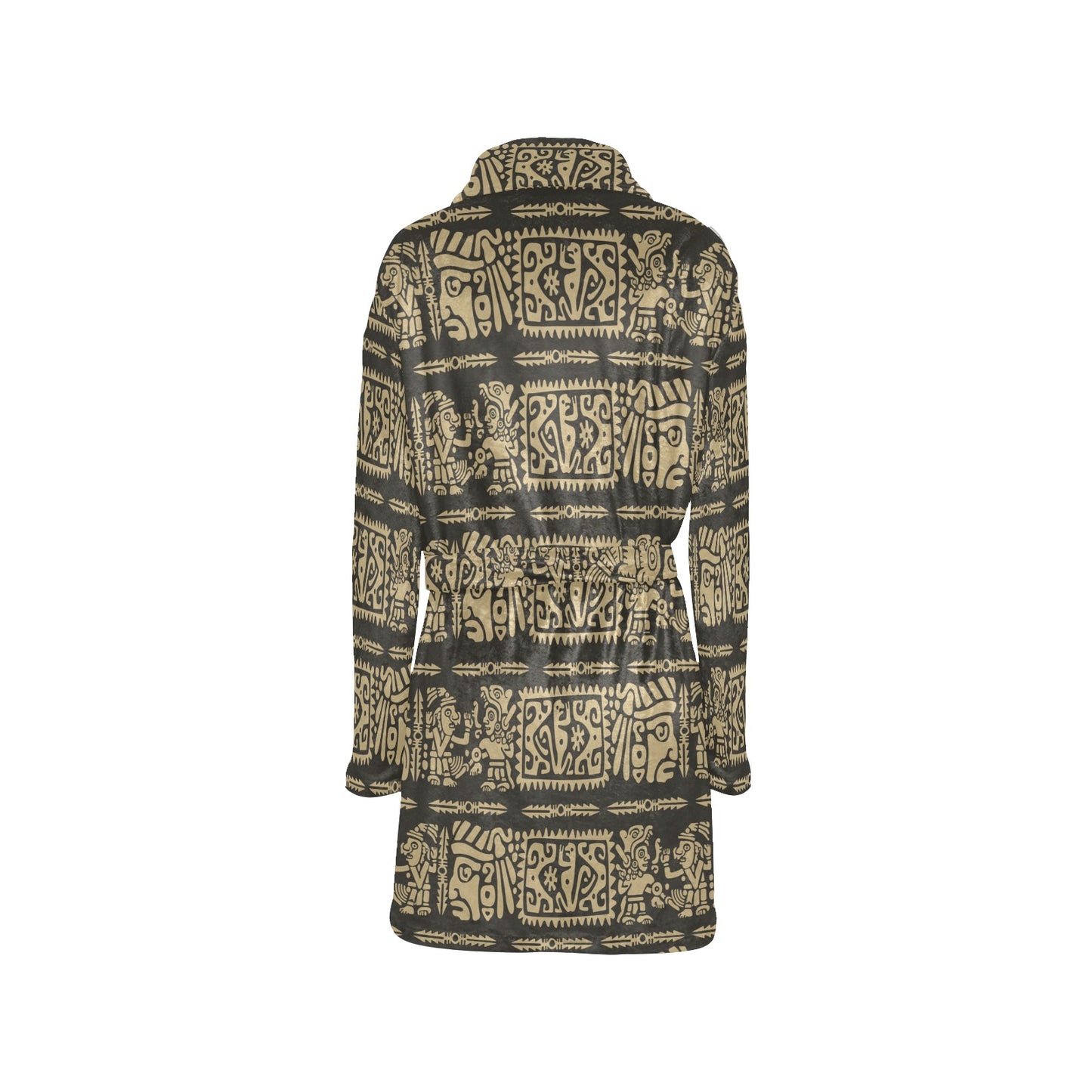 Mayan Pattern Print Design 02 Women's Fleece Robe