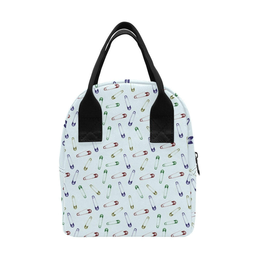 Safety Pin Print Design LKS303 Insulated Lunch Bag
