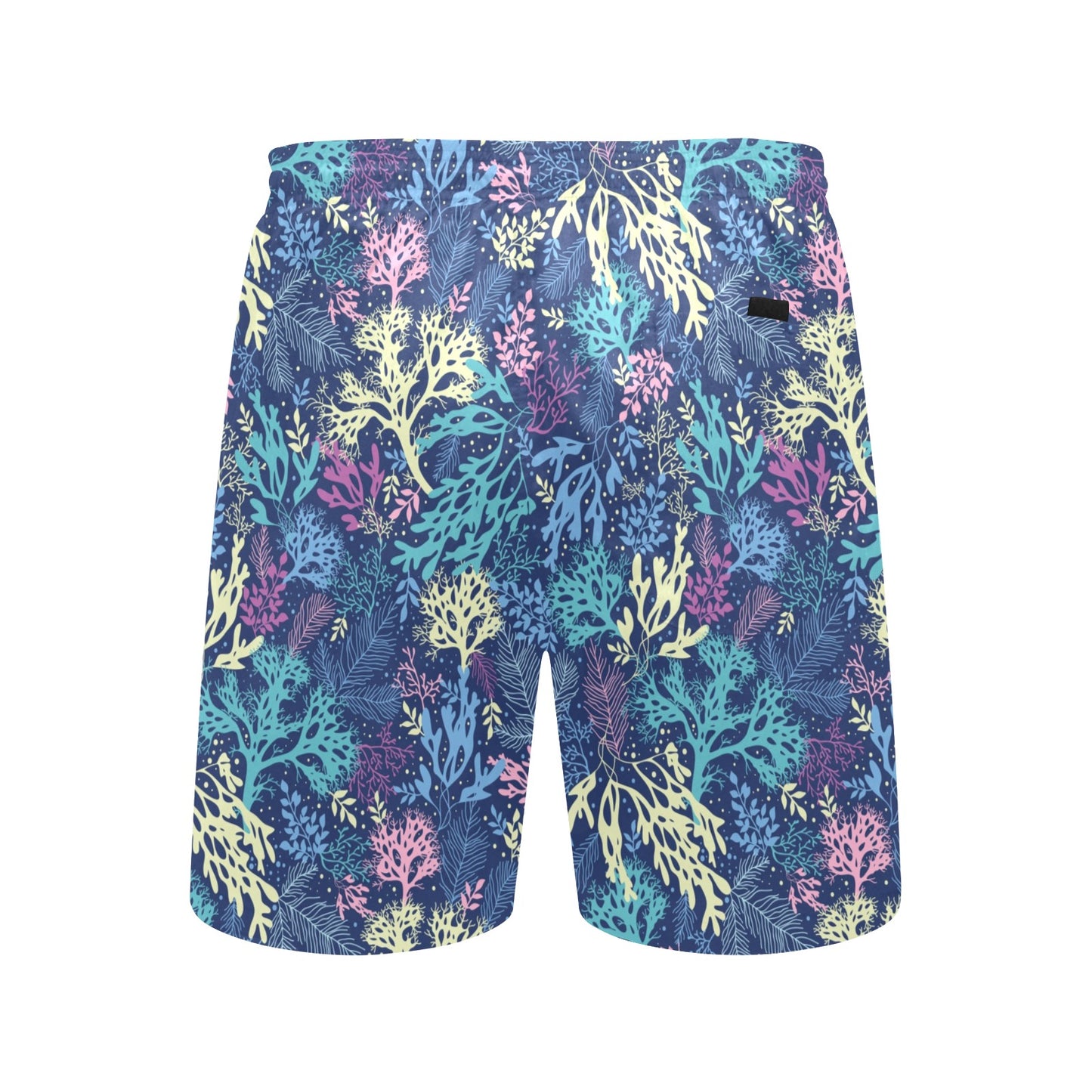 Seaweed Print Design LKS301 Men's Swim Trunks Beach Shorts