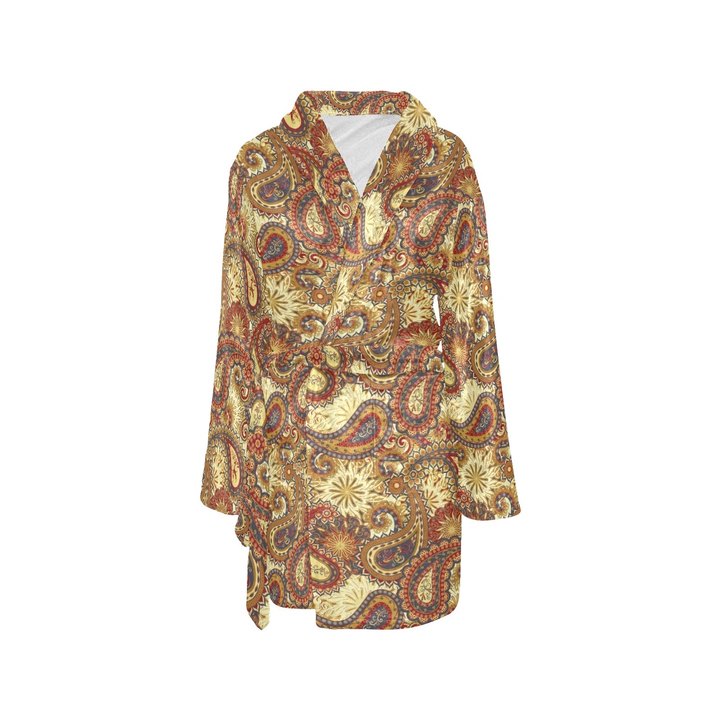 Boho Pattern Print Design 08 Women's Fleece Robe