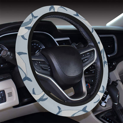 Shark Print Design LKS304 Steering Wheel Cover with Elastic Edge