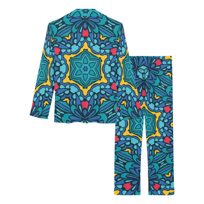 Kaleidoscope Pattern Print Design 04 Women's Long Pajama Set