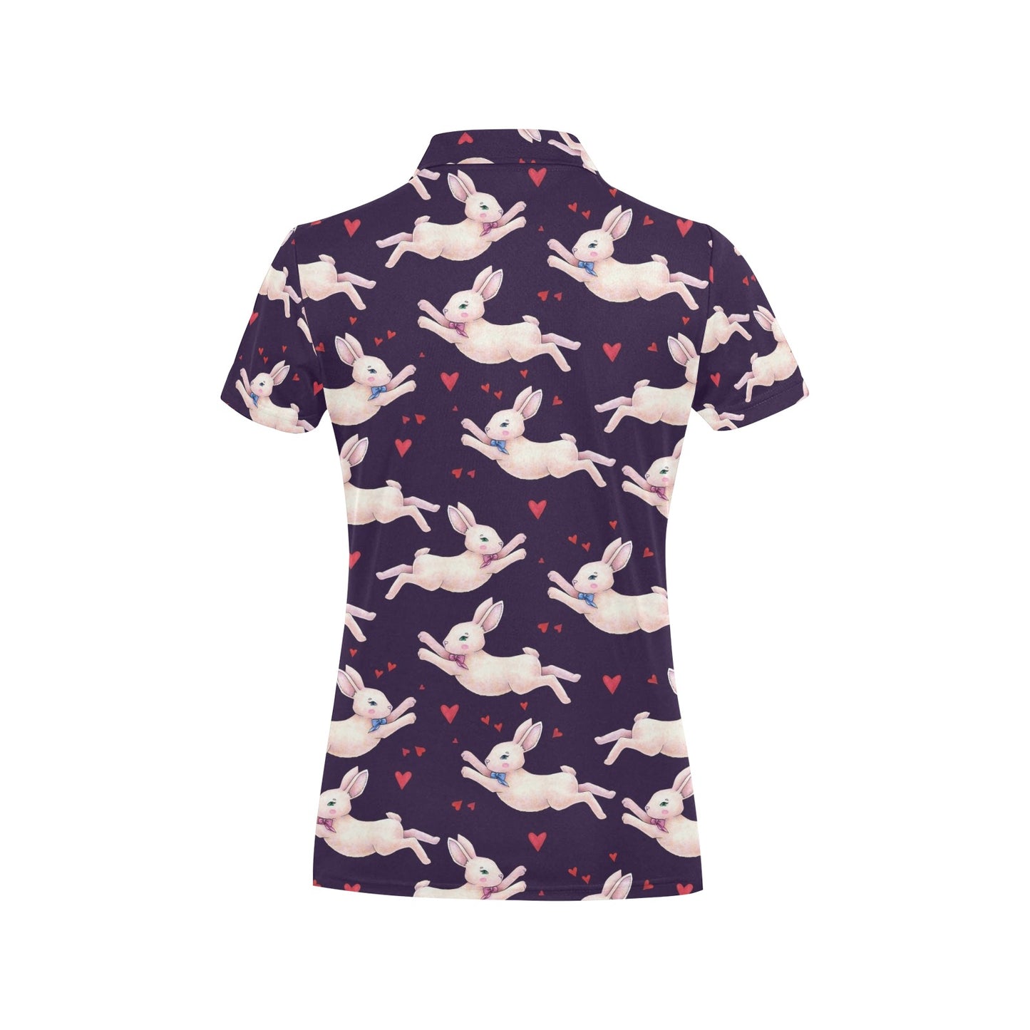 Rabbit Pattern Print Design RB016 Women's Polo Shirt