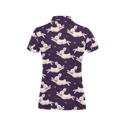 Rabbit Pattern Print Design RB016 Women's Polo Shirt